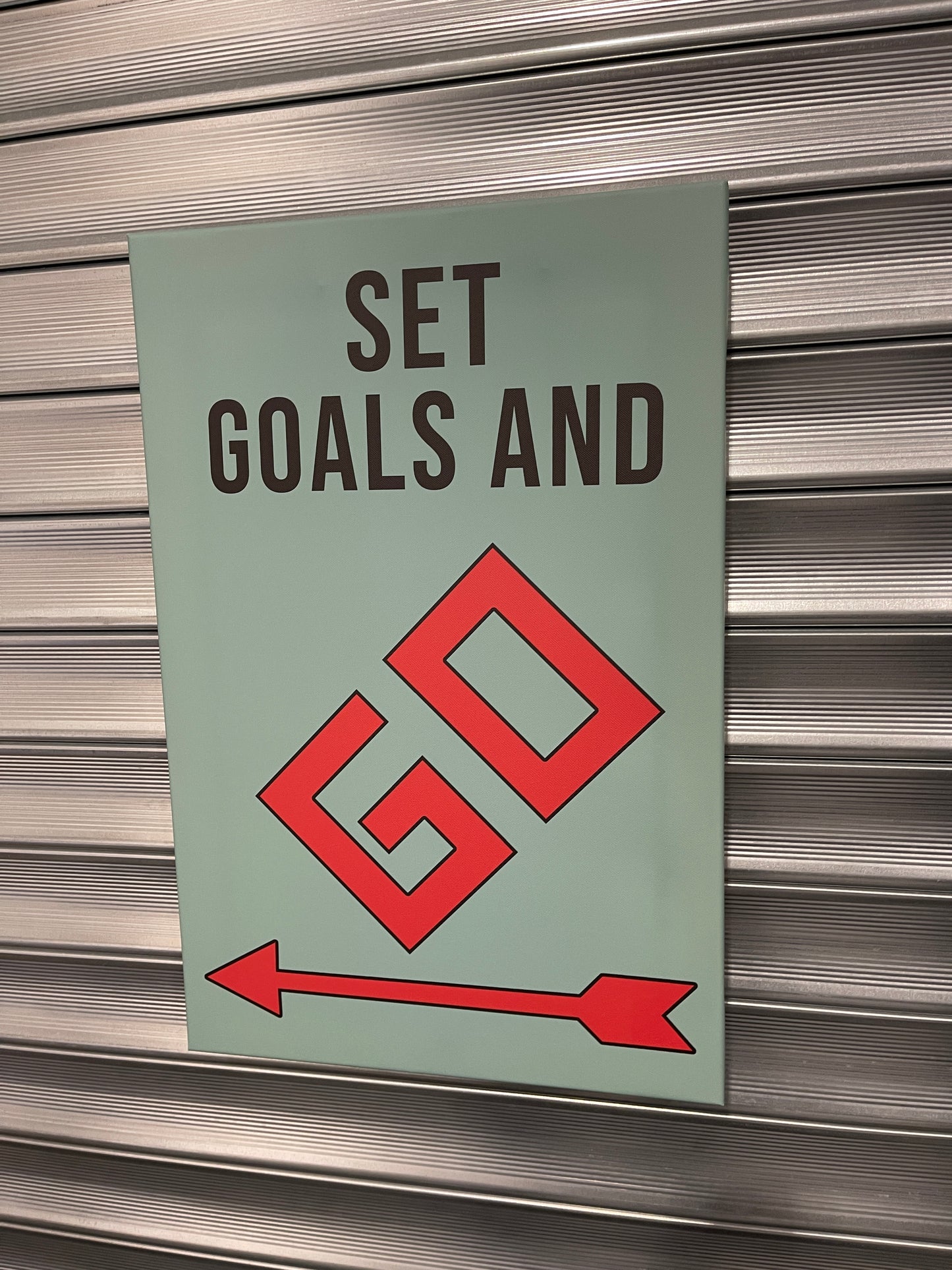 Set Goals And Go Monopoly Style Canvas